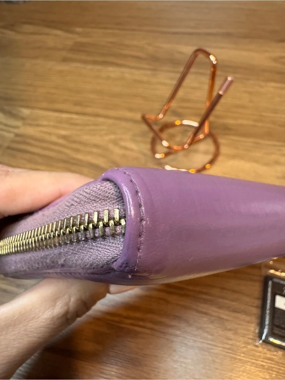 Gucci Leather Bamboo Tassel Zip Around Long Wallet Cert Of Auth Incl Rare Purple - Picture 6 of 15